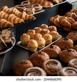 Home Made Bakery, So Crispy. Bread, Croissants And Brioche.