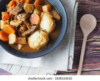 Home Made Beef Stew With Suet Dumplings