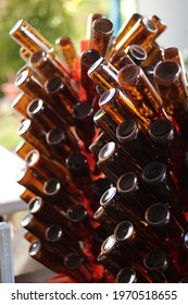 Home Made Beer Brewing Bottle Drying