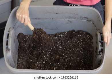 Home Made Compost In A Composting Bin