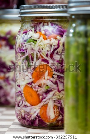 Similar – Image, Stock Photo Preserved and fermented food in jars