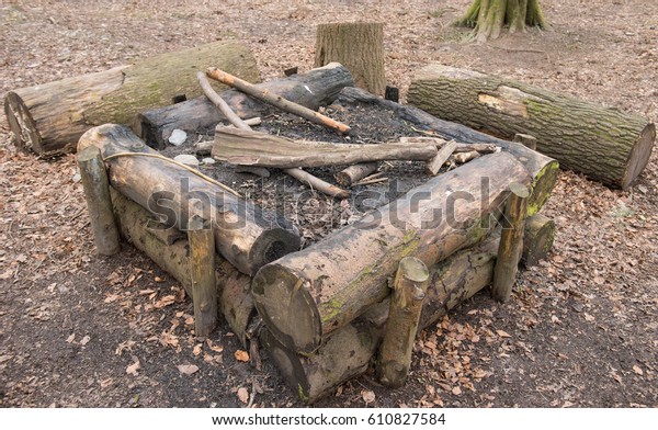 Home Made Fire Pit Village Arlington Stock Image Download Now