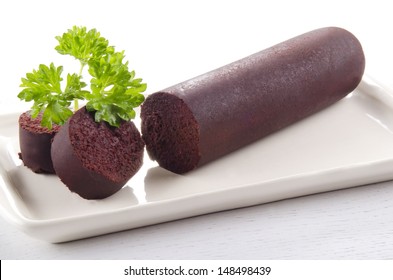 Home Made Irish Black Pudding With Parsley