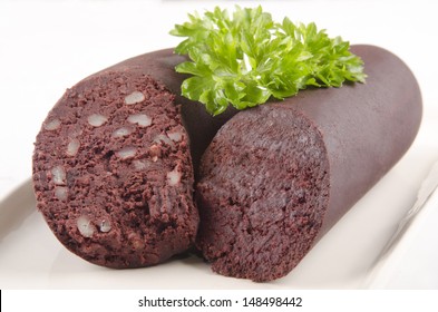 Home Made Irish Black Pudding With Parsley