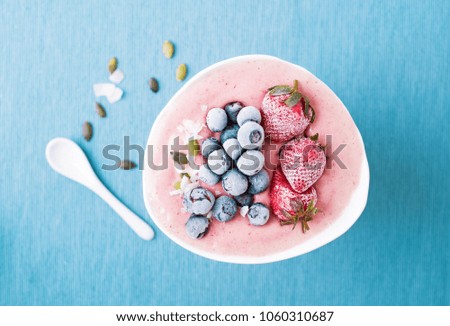 Similar – Image, Stock Photo Wild berries smoothie bowls