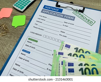 Home Mortage Application Form On Desktop In Office Showing Real Estate Concept