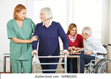 Home Nursing Care For Senior Couple At Home