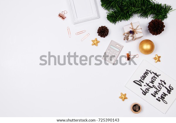 Home Office Desk Workspace Quotes Diary Stock Photo Edit Now