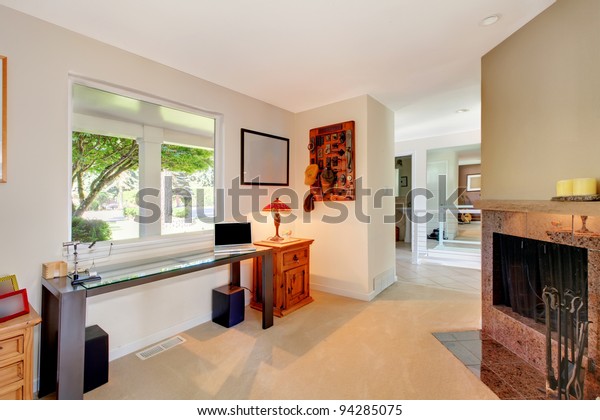 Home Office Small Open Room Fireplace Stock Photo Edit Now 94285075