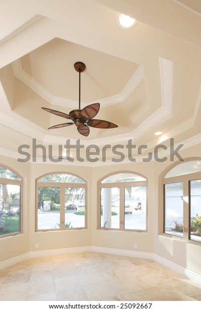 Home Office Vaulted Ceiling Fan Stock Photo Edit Now 25092667
