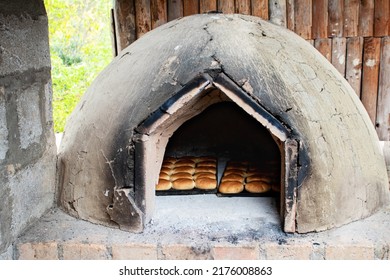 The Home Oven With Just Baked Buns In It. Traditionally Used In Villages. Ecuador. Azuay Province, Nabon Canton.