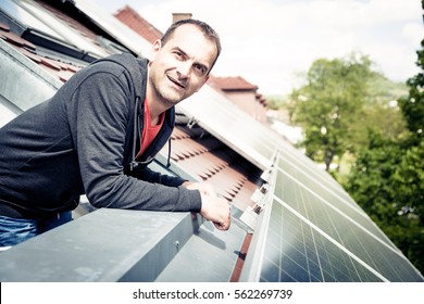 Home Owner Is Happy With Solar Panels On His Roof