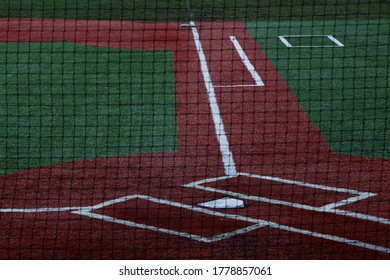 Home Plate Looking Down The First Base Line