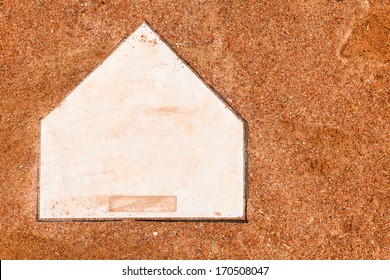 Home Plate On A Baseball Field With Room For Copy