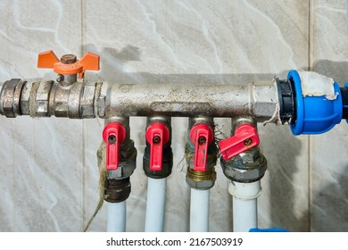 Home Pumping Water Distribution Systems, Network Pipes With Valves.