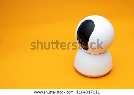 home security camera 360 on yellow background