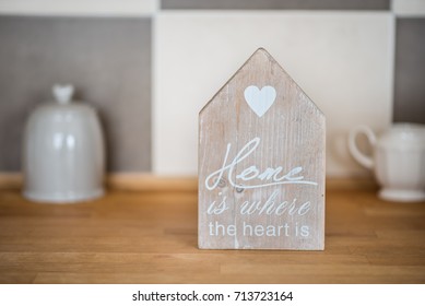 Home Sweet Home Sign In Family Kitchen