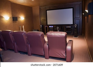 Home Theater Room With Four Seats