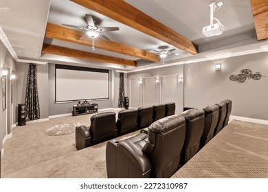 Home theater with spacious seating 