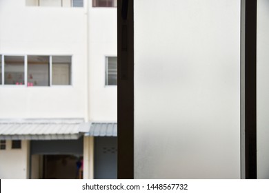 Home And Window Decoration With Frosted Glass That Prevents Sunlight And Heat From Outside