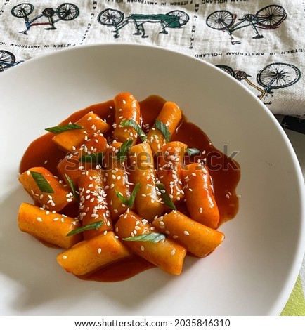 Homecooking sweet and spicy Tteok-bokki