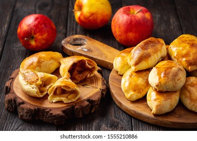 Homemade Apple Pies, Russian Style Pastry. 