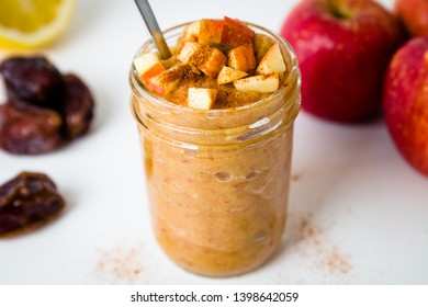 Homemade Apple Sauce In A Glass Jar