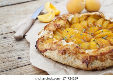 Homemade Apricot Galette With Thyme 