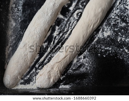 Similar – Image, Stock Photo Bread and flour on a rustic wooden background