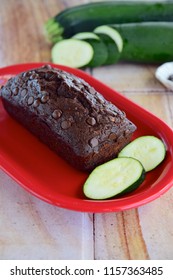 Homemade Baked Zucchini Chocolate Bread With Chocolate Chips