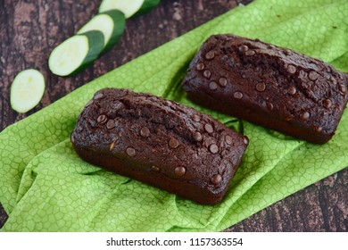 Homemade Baked Zucchini Chocolate Bread With Chocolate Chips