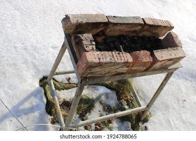 Homemade Barbecue In A Provincial City Of Siberia