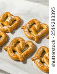 Homemade Bavarian Soft Pretzels with Salt and Beer