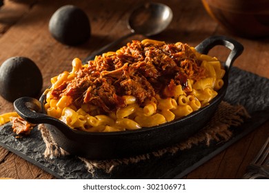 Homemade BBQ Pulled Pork Mac And Cheese Ready To Eat