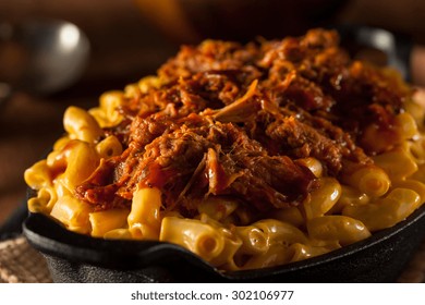 Homemade BBQ Pulled Pork Mac And Cheese Ready To Eat