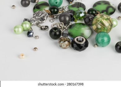 Homemade Bead Jewelry - Stock Image.