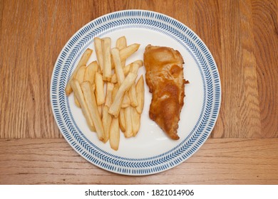 Homemade Beer Battered Fish And Chips, With Haddock As The Fish