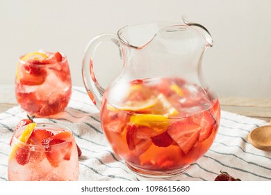 Homemade Berry Rose Sangria With Lmeon Ready To Drink