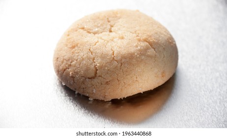 Homemade Biscuit On Metallic Surface