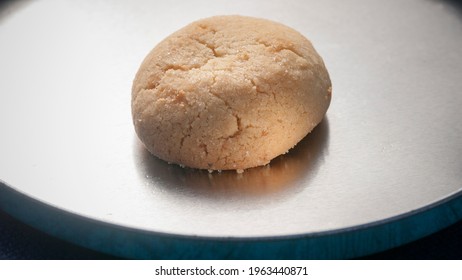 Homemade Biscuit On Metallic Surface