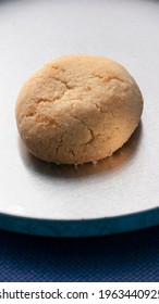 Homemade Biscuit On Metallic Surface