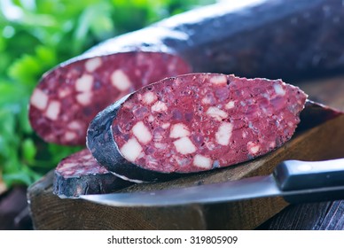 homemade blood sausage