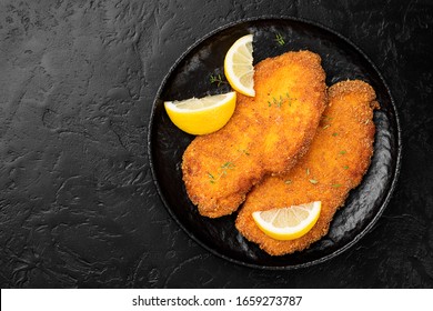 Homemade Breaded Chicken Schnitzel .