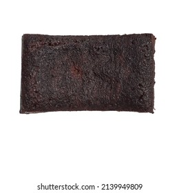 Homemade Brownies Made From Oats With Big Small Choco Chips And Cheese On A White Plate Vector PNG