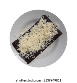 Homemade Brownies Made From Oats With Big Small Choco Chips And Cheese On A White Plate Vector PNG