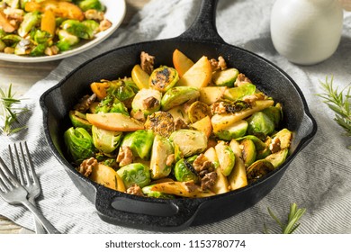 Homemade Brussel Sprout And Apple Salad For The Fall