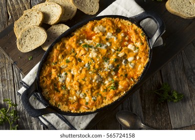 Homemade Buffalo Chicken Dip With Cheese And Crostini