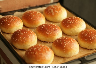 Homemade Burger buns for the Saturday table - Shutterstock ID 1655456854