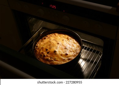 Homemade Cake In The Stove / Baking Oven