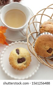 Homemade Chestnut In Muffin For Autumn Breakfast